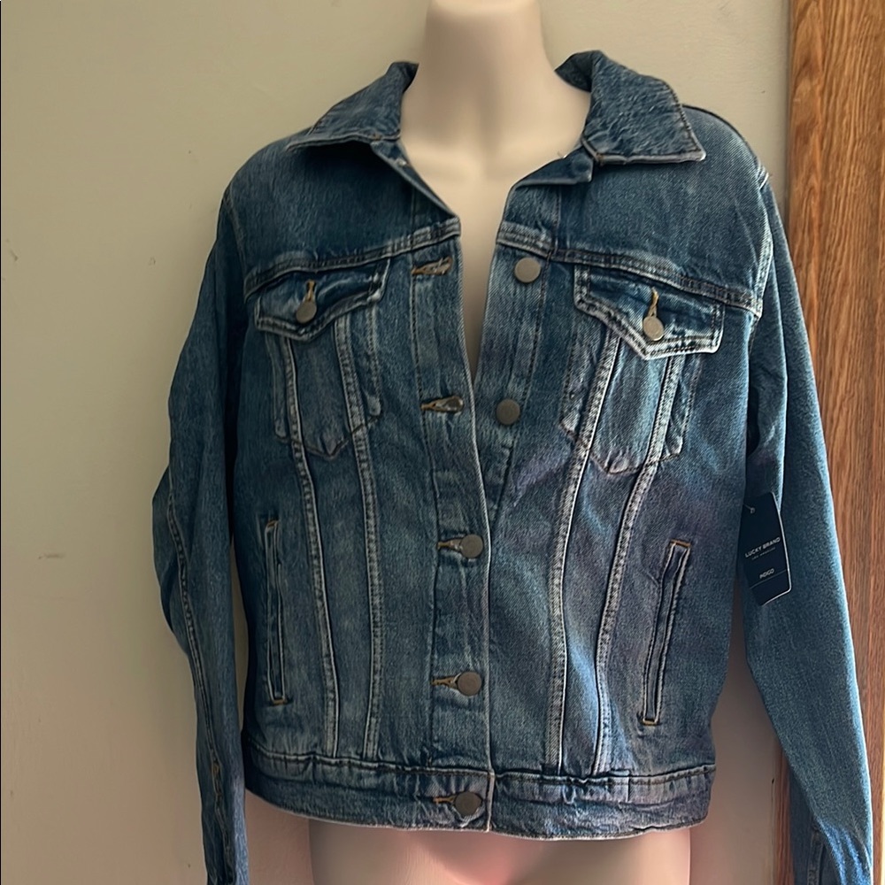 Lucky Brand Classic Blue Denim Jacket indigo Sz S New!